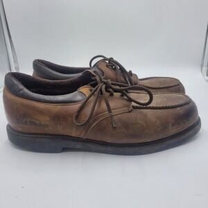Red Wing SuperSole Mens Brown Leather Moc Toe Steel Toe Work Shoes Vintage Sz 13
